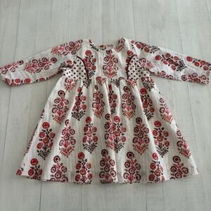 Bohemian Vibes Pink Chicken New York Dress Baby Girl 12-18 Months EUC